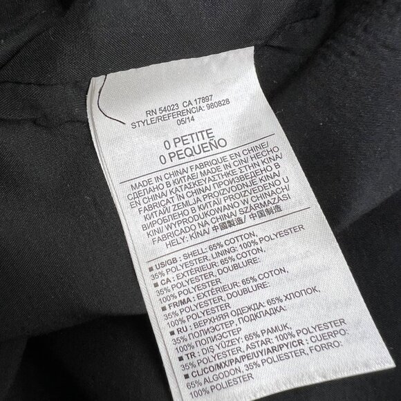 Banana Republic Sleeveless Dress Black & White Tweed V Neck size 0 Petite - Picture 7 of 10